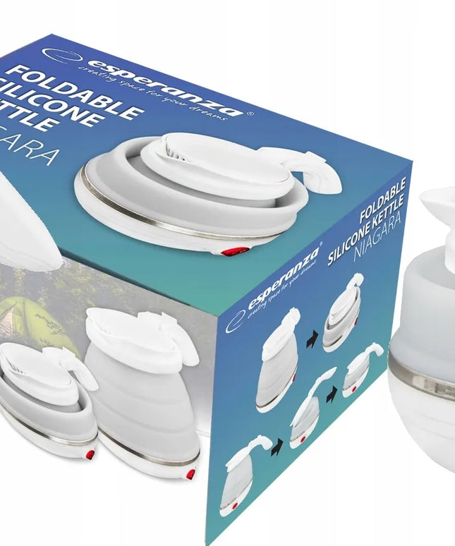Mažas sulankstomas silikoninis kelioninis elektrinis virdulys Esperanza, 0,5 l, 750 W