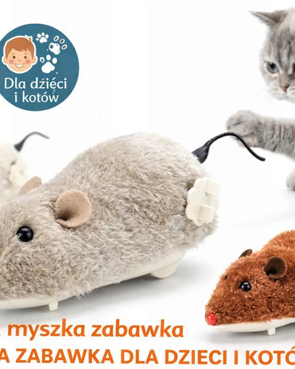 Mechaninė prisukama pelytė – žaislas vaikams ir katėms