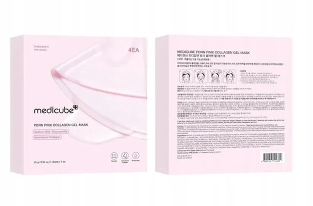 Medicube PDRN Pink Collagen Jelly Gel Mask kolageninė hidrogelinė kaukė, 4 vnt.