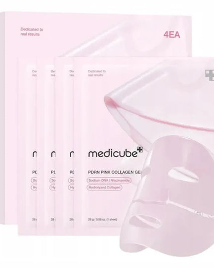 Medicube PDRN Pink Collagen Jelly Gel Mask kolageninė hidrogelinė kaukė, 4 vnt.