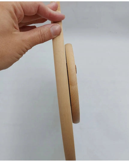 Medinė sukamoji pjaustymo lenta 46 cm – serviravimo padėklas sūriui, picai ir užkandžiams