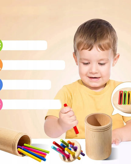 Medinis spalvų rūšiuoklis Montessori lavinamasis žaislas