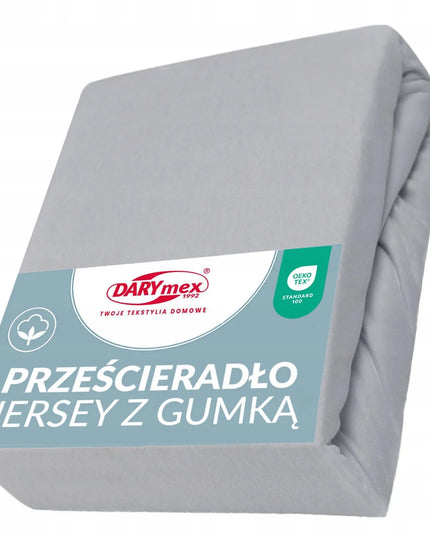 Medvilninė paklodė su guma 200x220 LYGUS DŽERSIS 100% – įvairios spalvos