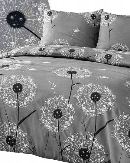 Medvilninė patalynė 160x200 natūrali 100% medvilnė pienės tamsiai pilka