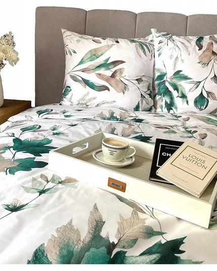 Medvilninės patalynės komplektas 160x200 LAPAI RAŠTAI 100% MEDVILNĖ