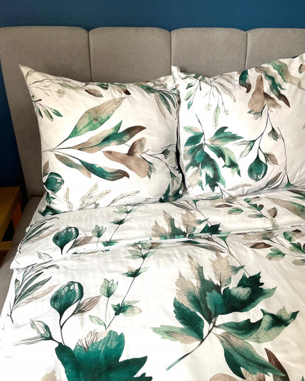 Medvilninės patalynės komplektas 160x200 LAPAI RAŠTAI 100% MEDVILNĖ