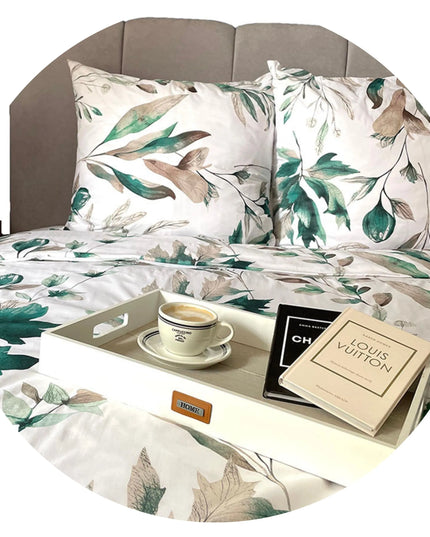 Medvilninės patalynės komplektas 160x200 LAPAI RAŠTAI 100% MEDVILNĖ