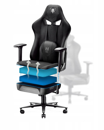 Medžiaginė žaidimų kėdė DIABLO X-Player 2.0 Normal Size: juoda