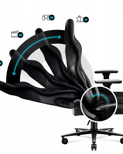 Medžiaginė žaidimų kėdė DIABLO X-Player 2.0 Normal Size: juoda