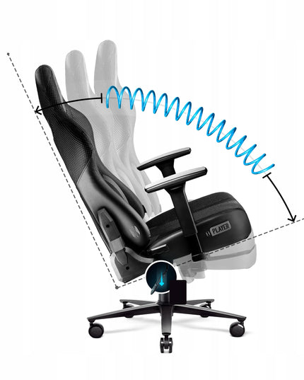 Medžiaginė žaidimų kėdė DIABLO X-Player 2.0 Normal Size: juoda