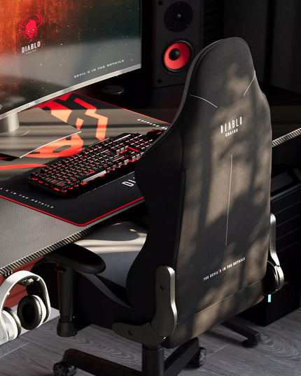Medžiaginė žaidimų kėdė DIABLO X-STARTER, pilka