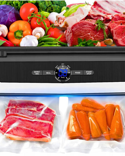 MEMFLOW vakuuminis maisto pakuotojas, 135W, 7 režimai, komplektas su maišeliais