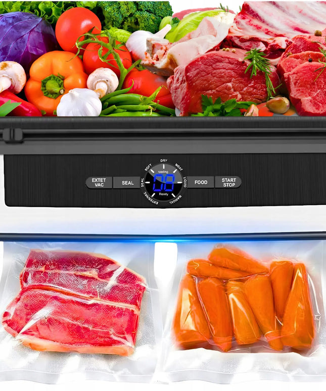 MEMFLOW vakuuminis maisto pakuotojas, 135W, 7 režimai, komplektas su maišeliais