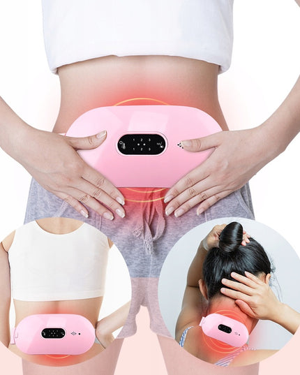 Šildantis menstruacijų diržas su masažo funkcija, skausmo malšinimui pilvo, nugaros ir juosmens srityje