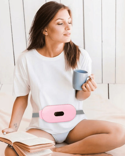 Šildantis menstruacijų diržas su masažo funkcija, skausmo malšinimui pilvo, nugaros ir juosmens srityje