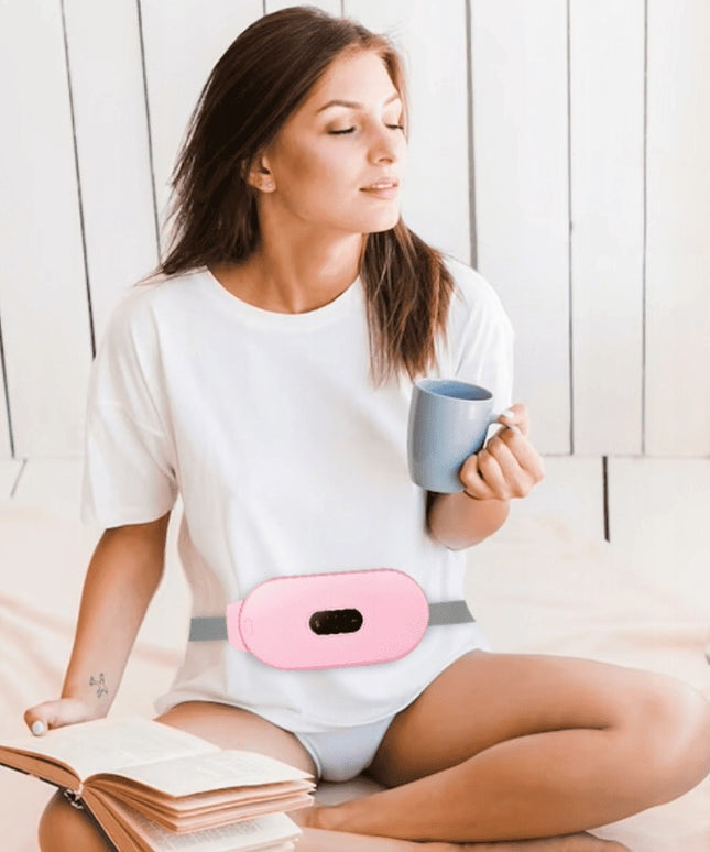 Šildantis menstruacijų diržas su masažo funkcija, skausmo malšinimui pilvo, nugaros ir juosmens srityje