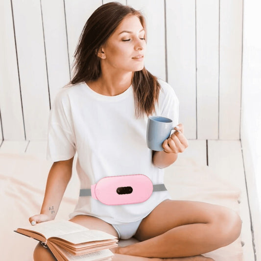 Šildantis menstruacijų diržas su masažo funkcija, skausmo malšinimui pilvo, nugaros ir juosmens srityje