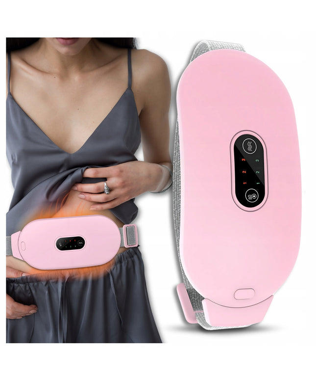 Šildantis menstruacijų diržas su masažo funkcija, skausmo malšinimui pilvo, nugaros ir juosmens srityje