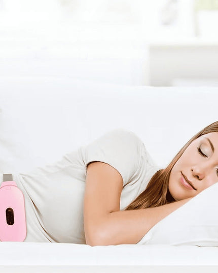 Šildantis menstruacijų diržas su masažo funkcija, skausmo malšinimui pilvo, nugaros ir juosmens srityje