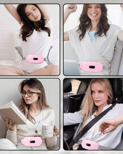 Šildantis menstruacijų diržas su masažo funkcija, skausmo malšinimui pilvo, nugaros ir juosmens srityje