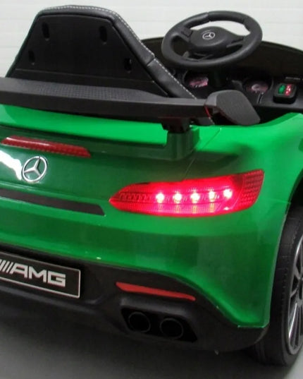 Mercedes GTR-S žalias, minkšti EVA ratai, minkšta sėdynė, licencijuotas