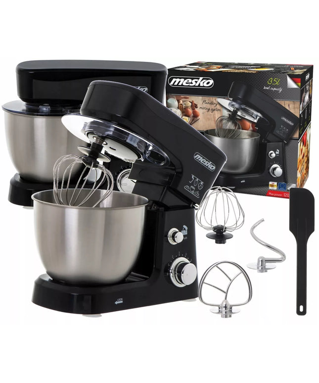 Mesko 4217 planetinis virtuvinis kombainas 1200W, 3.5L dubuo, juodas