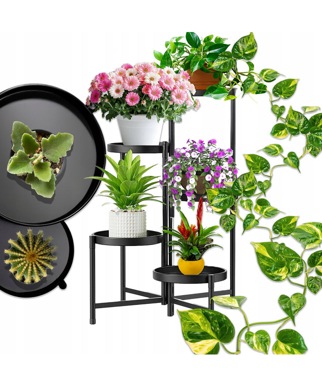 5 lygių metalinis gėlių stovas GALAXIA 82 x 48 x 48 cm