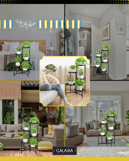 5 lygių metalinis gėlių stovas GALAXIA 82 x 48 x 48 cm