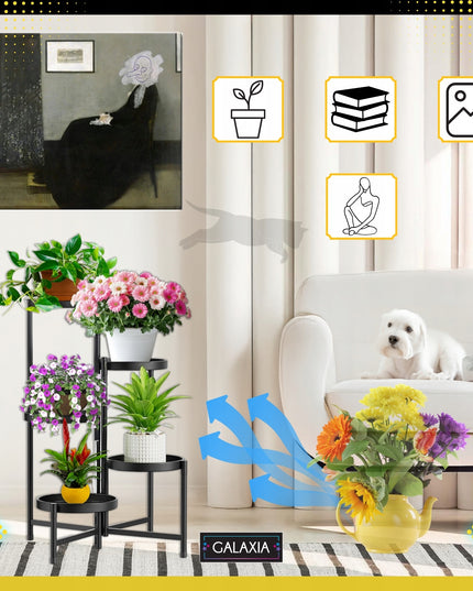 5 lygių metalinis gėlių stovas GALAXIA 82 x 48 x 48 cm