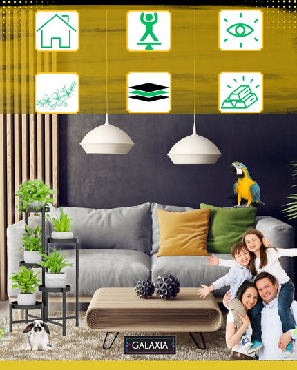 5 lygių metalinis gėlių stovas GALAXIA 82 x 48 x 48 cm