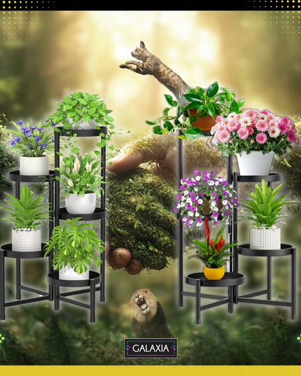 5 lygių metalinis gėlių stovas GALAXIA 82 x 48 x 48 cm