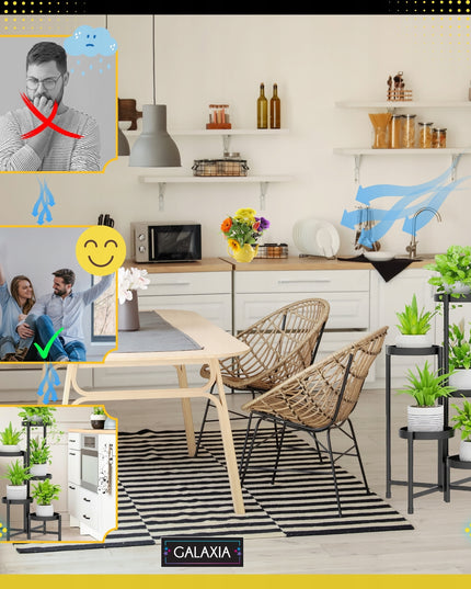 5 lygių metalinis gėlių stovas GALAXIA 82 x 48 x 48 cm