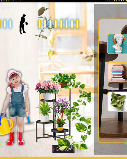 5 lygių metalinis gėlių stovas GALAXIA 82 x 48 x 48 cm