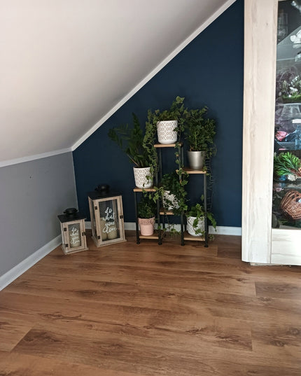 6 lygių metalinis gėlių stovas VILDE - 49 x 18 x 70 cm