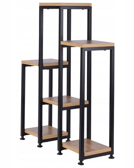 6 lygių metalinis gėlių stovas VILDE - 49 x 18 x 70 cm