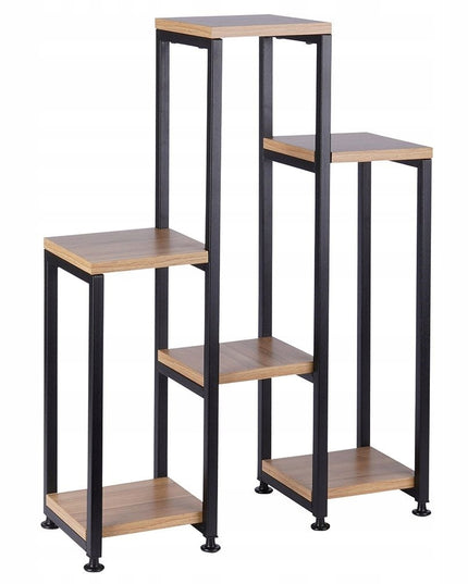 6 lygių metalinis gėlių stovas VILDE - 49 x 18 x 70 cm