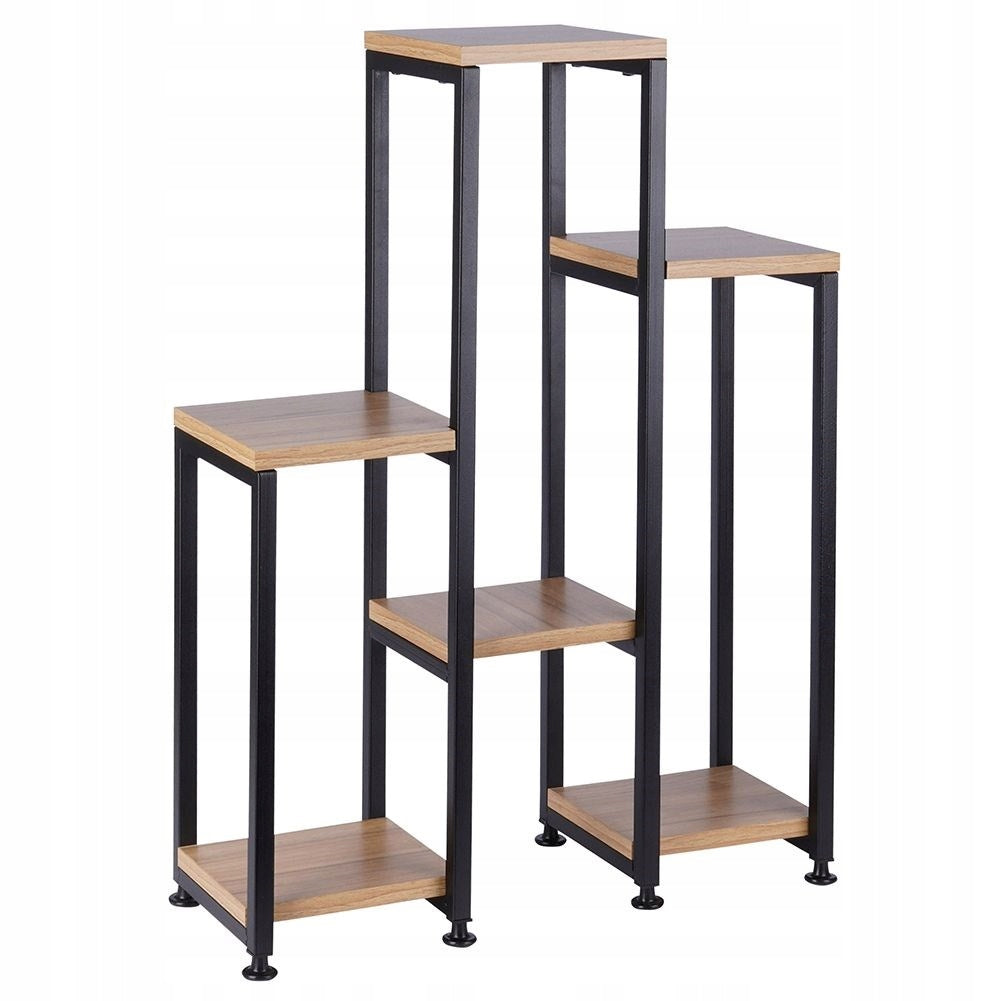 6 lygių metalinis gėlių stovas VILDE - 49 x 18 x 70 cm