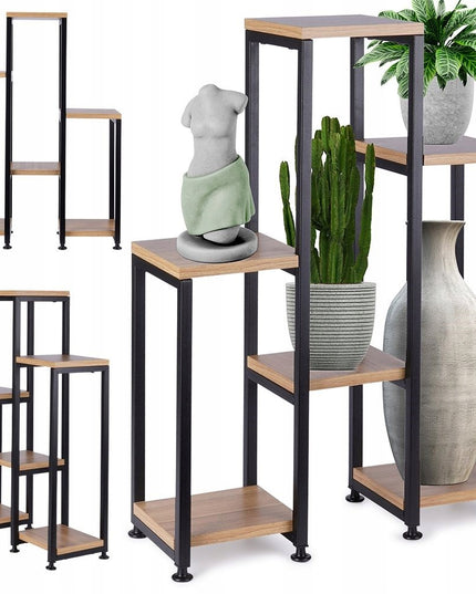 6 lygių metalinis gėlių stovas VILDE - 49 x 18 x 70 cm