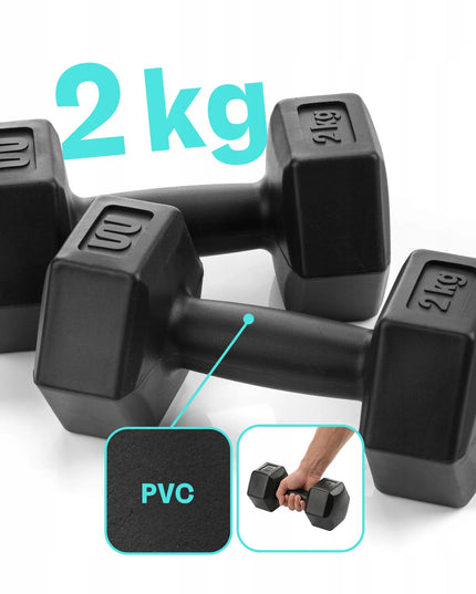 Meteor hanteliai, rinkinys 2x2kg, fitnesas, jėgos treniruotės