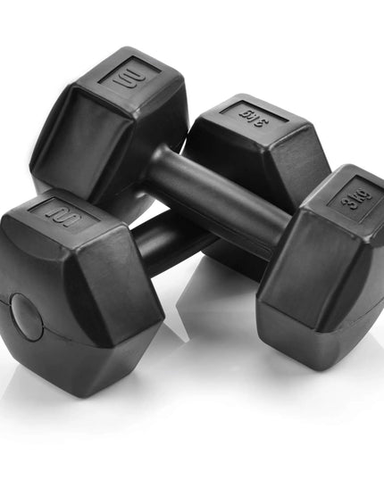 Meteor hanteliai, svarmenys, bituminių hantelių rinkinys 2x3kg, fitnesui ir sporto salei