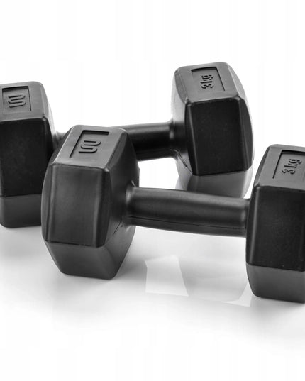 Meteor hanteliai, svarmenys, bituminių hantelių rinkinys 2x3kg, fitnesui ir sporto salei
