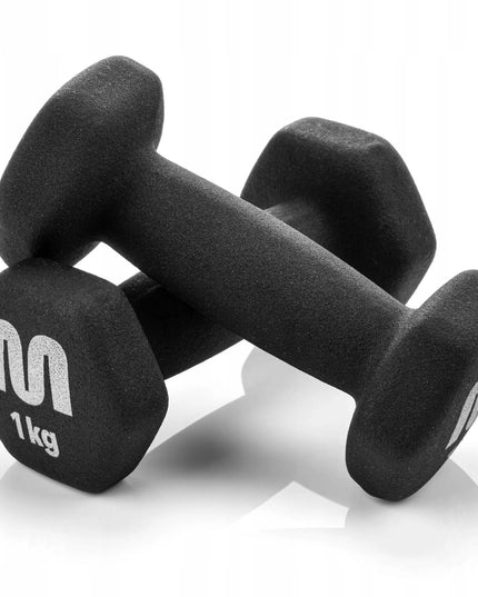 Meteor ketaus hantelių komplektas 2x1 kg fitnesui ir treniruotėms