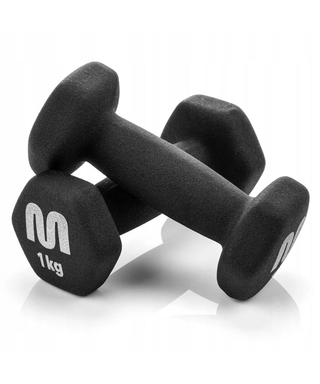 Meteor ketaus hantelių komplektas 2x1 kg fitnesui ir treniruotėms