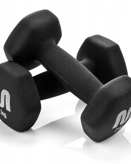 Meteor ketaus svarmenys, 2x2kg, fitness hanteliai, 2 vienetų rinkinys