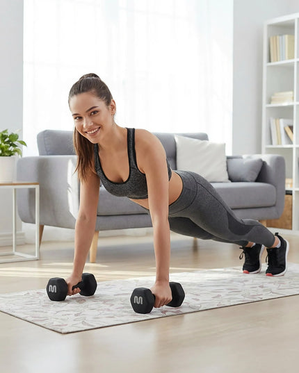 Meteor ketaus svarmenys, 2x2kg, fitness hanteliai, 2 vienetų rinkinys