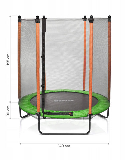 "Meteor" mini batutas vaikams 140 cm (4,5 pėdos) su apsauginiu tinklu