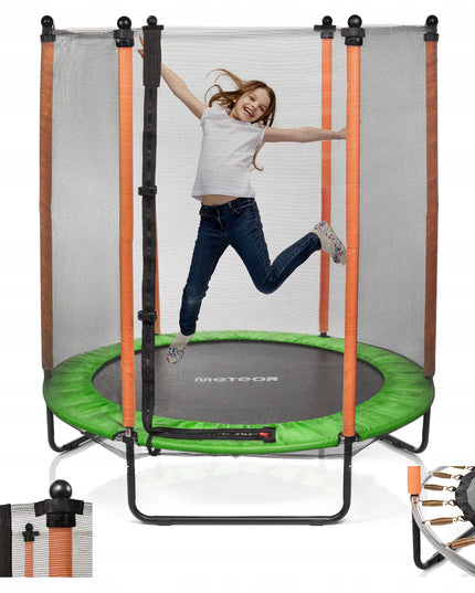 "Meteor" mini batutas vaikams 140 cm (4,5 pėdos) su apsauginiu tinklu