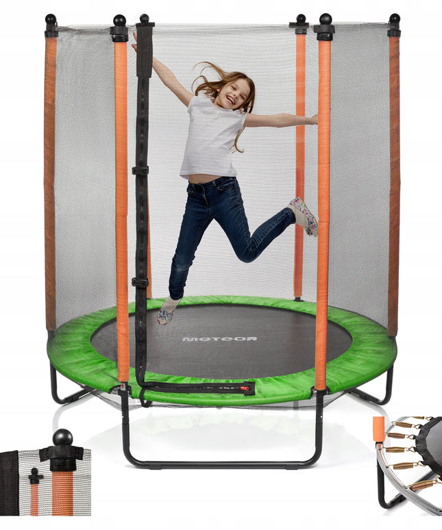 "Meteor" mini batutas vaikams 140 cm (4,5 pėdos) su apsauginiu tinklu
