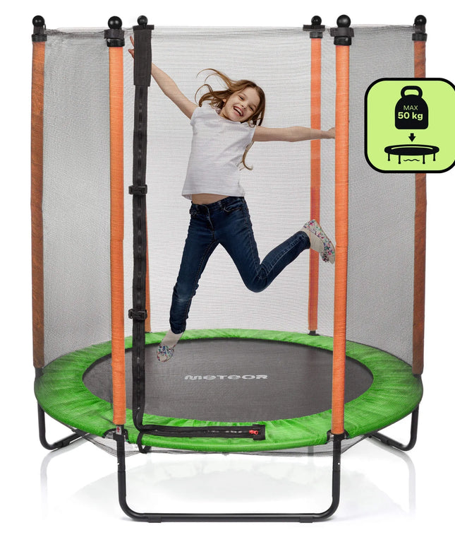 "Meteor" mini batutas vaikams 140 cm (4,5 pėdos) su apsauginiu tinklu