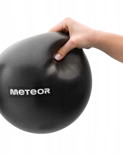 Meteor pilateso ir reabilitacijos kamuolys, 22 cm, minkštas, pripučiamas, juodas